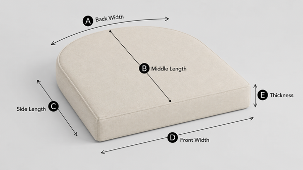 How to Measure Curved Seating: Sizing Guides for Curved Chair Cushions