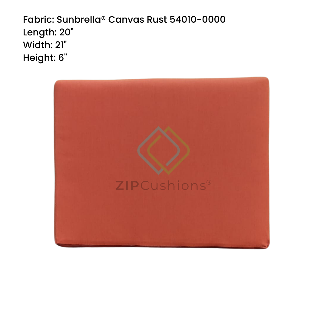 Sunbrella orange cushion