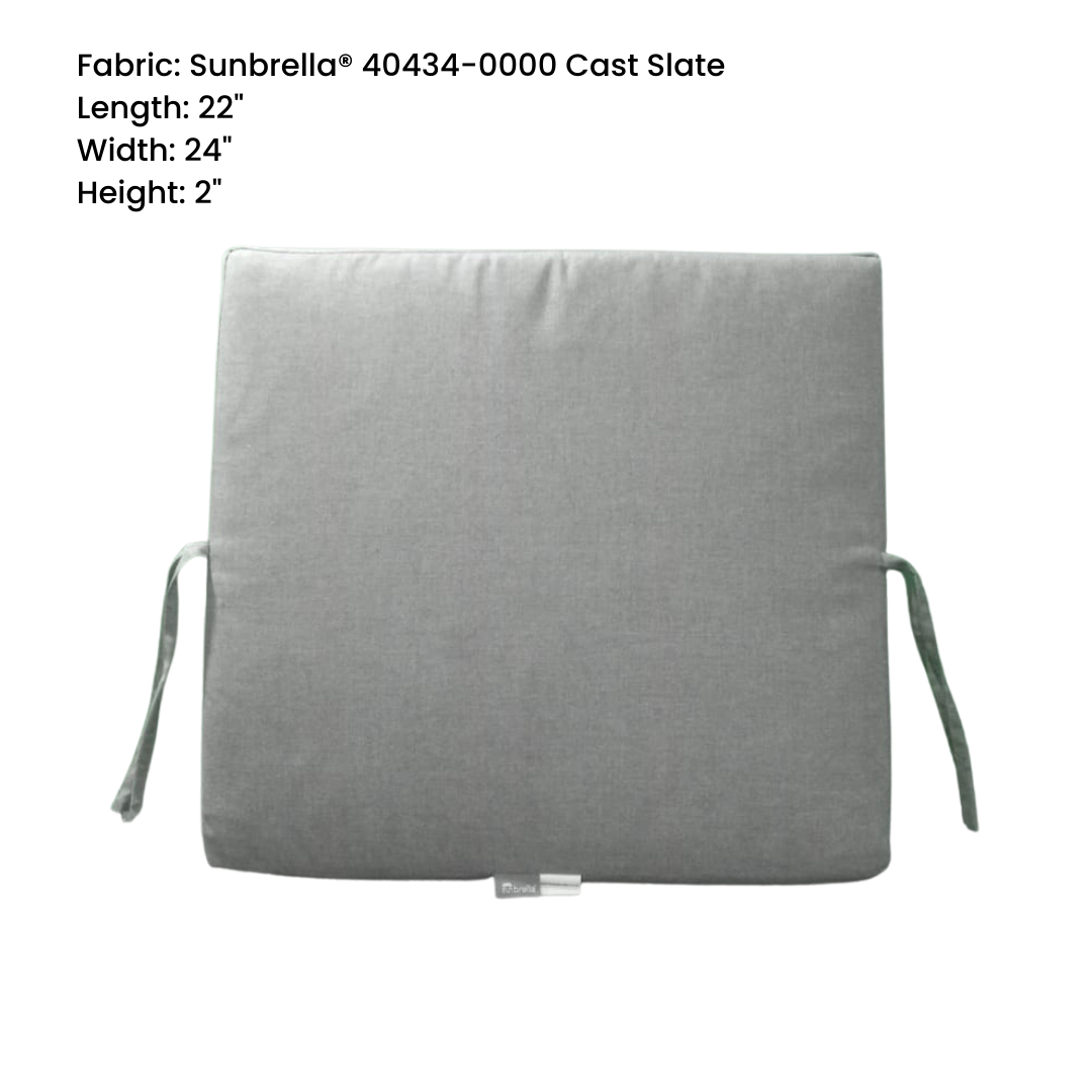 Square shaped cushion with ties