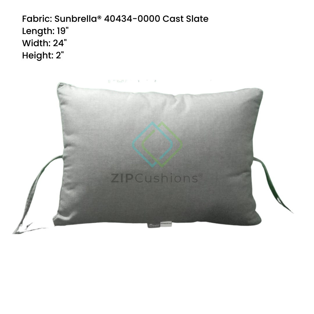 Sunbrella fluffy back pillow