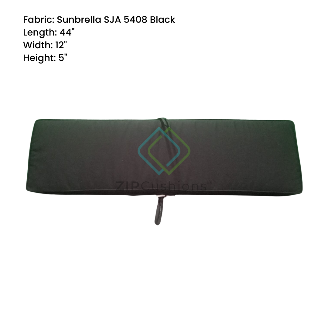 Sunbrella Long black bench cushion