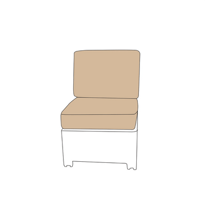 North Cape Cabo Armless Chair Cushions