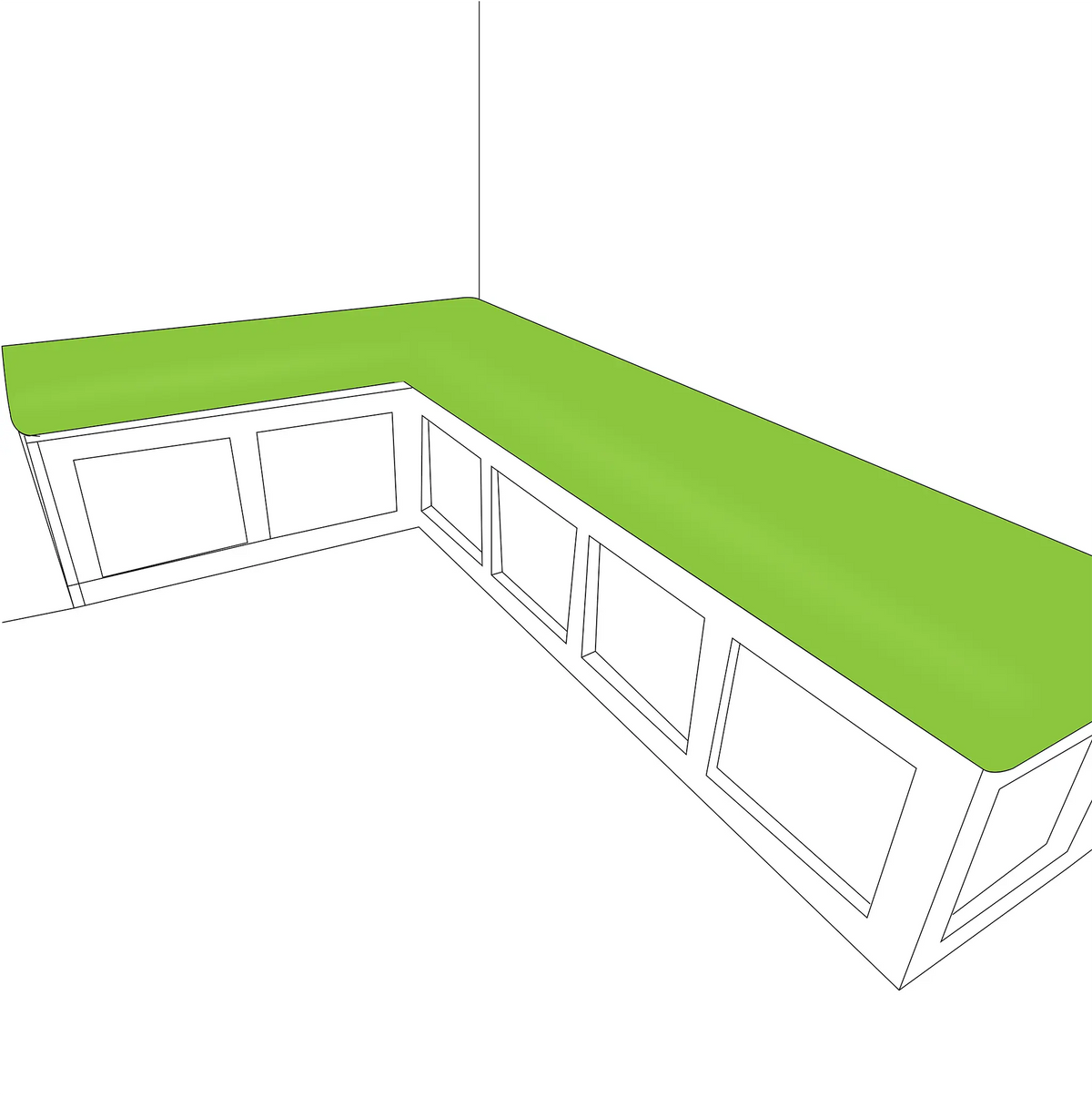 Corner Bench Cushions Indoor |  ZIPCushions