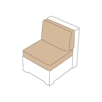 North Cape Malibu Armless Chair Cushions