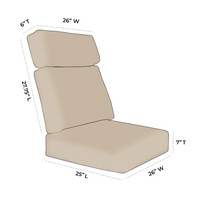 OW Lee Aris Replacement Plush Comfort Lounge Chair Cushion