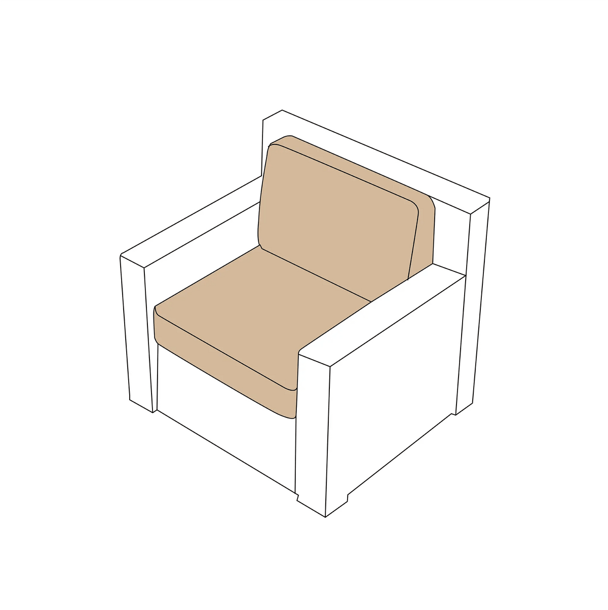 North Cape Malibu Club Chair Cushions | ZIPCushions
