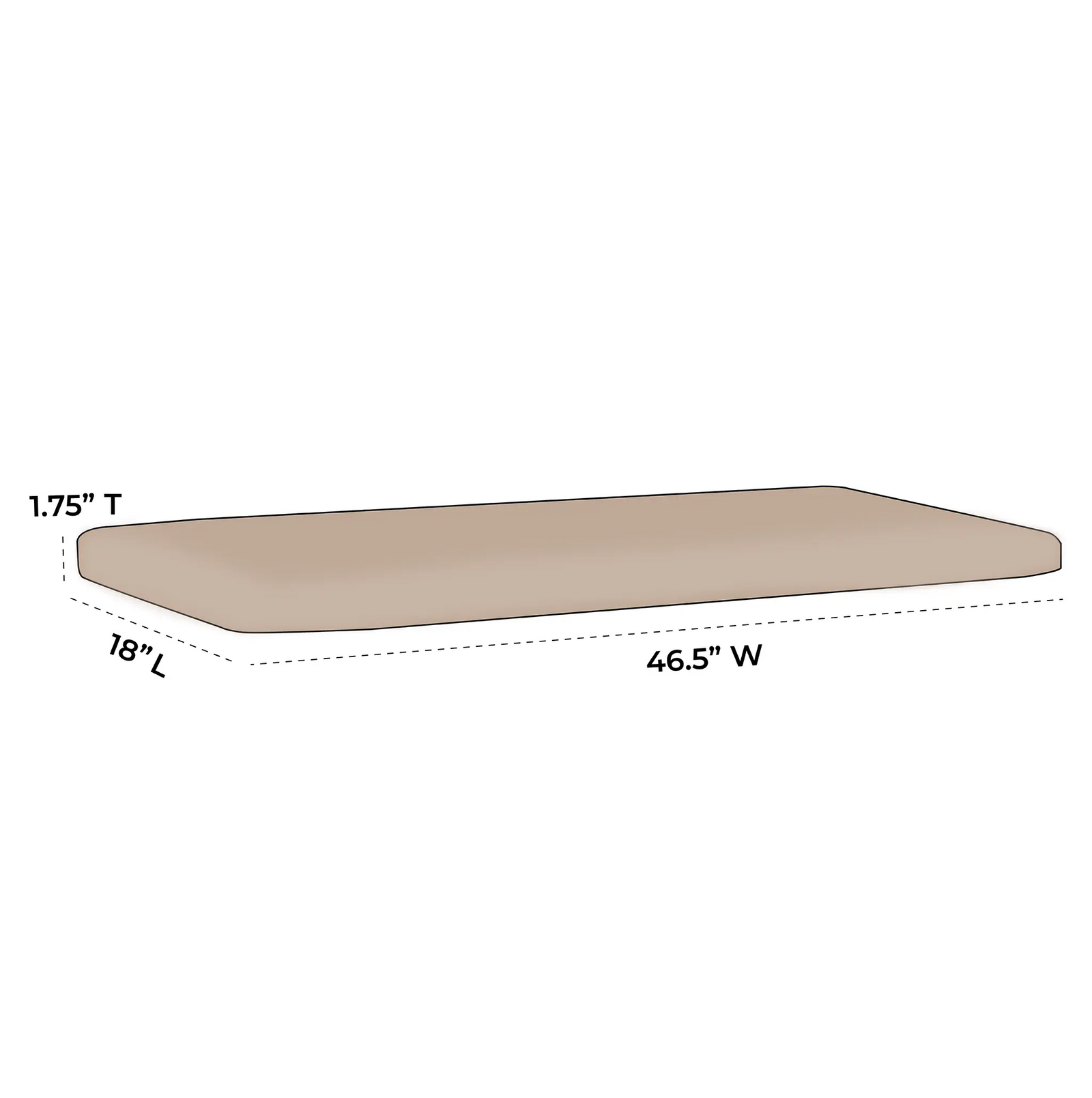 OW Lee Aris Replacement Bench Seat Cushion |  ZIPCushions