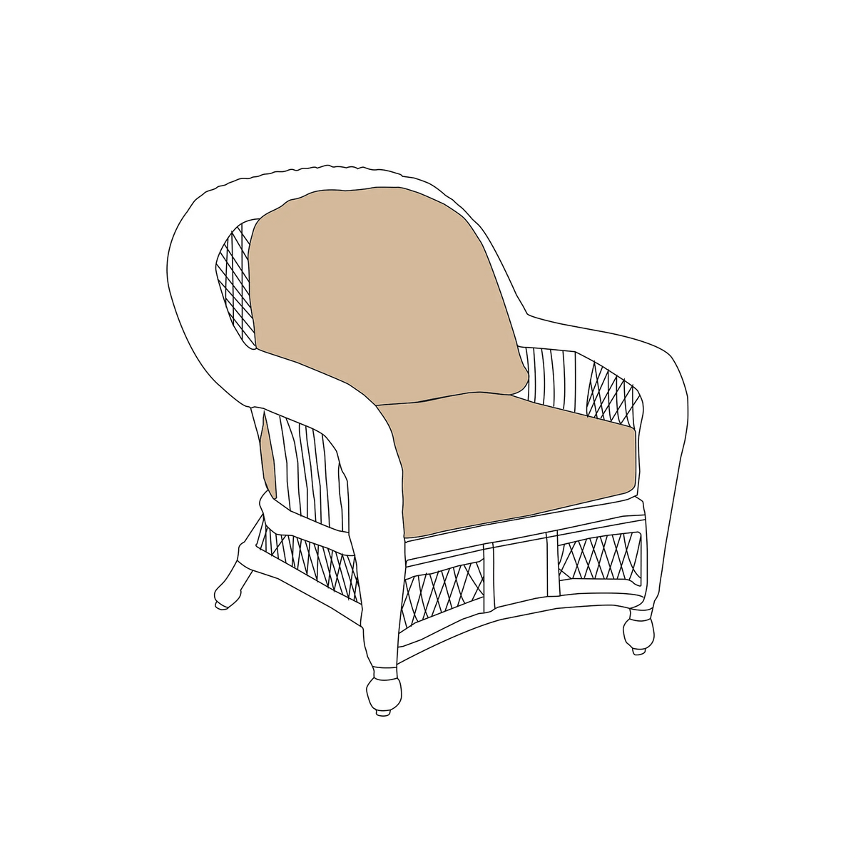 North Cape St Lucia/Montego Chair Replacement Cushions | ZIPCushions