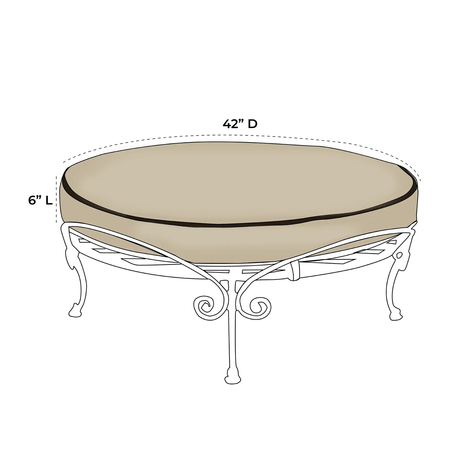 OW Lee Ashbury Large Ottoman Replacement Cushion |  ZIPCushions