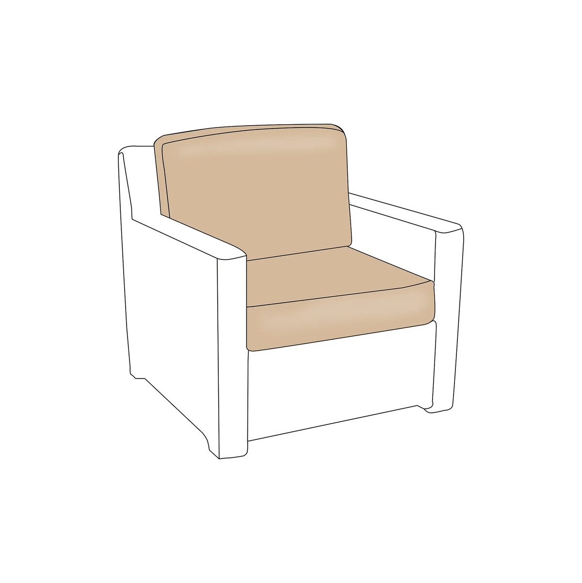 North Cape Wicker Bainbridge Chair Cushions | ZIPCushions