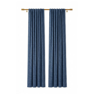 Indigo Eco-Woven Curtain - Secondary image