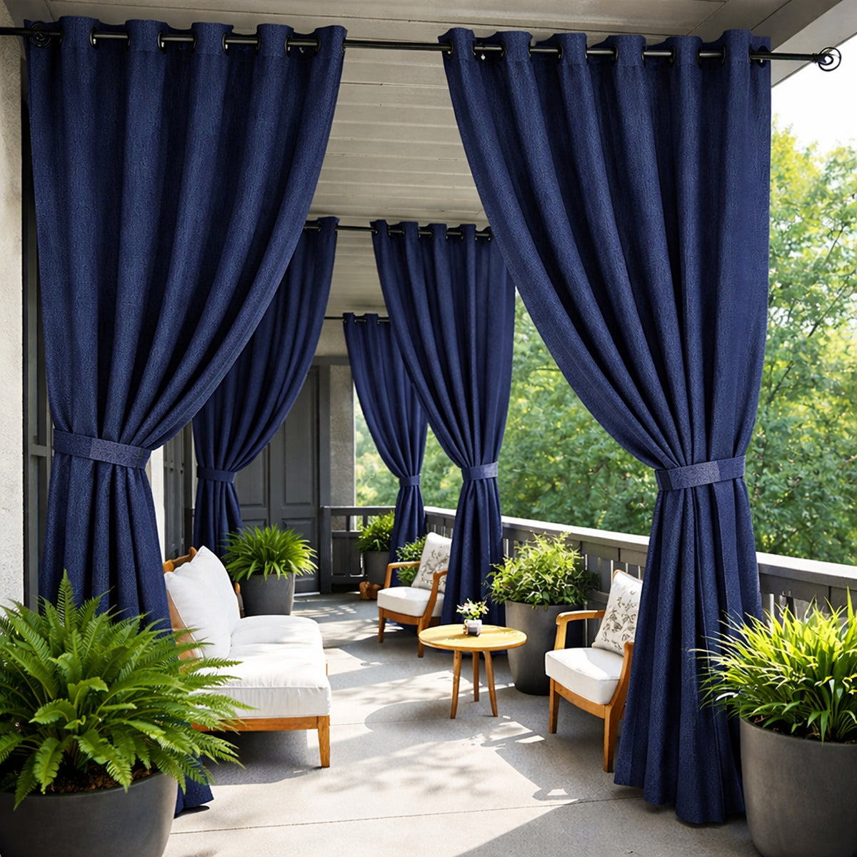 Sunbrella Domino Jackpot DOM R050 Curtain - Image 3 | ZIPCushions - view 2