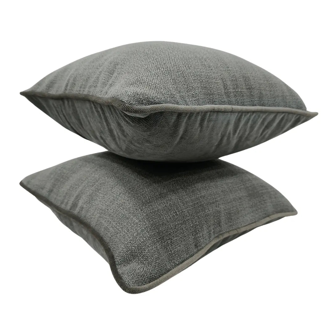 Sophisticated Gray Accent Pillow Covers (16x16, Set of 2) | ZIPCushions