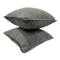 Sophisticated Gray Accent Pillow Covers (16x16, Set of 2)