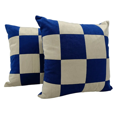 Rectangular Patchwork Pillow Covers (20x20, Set of 2)