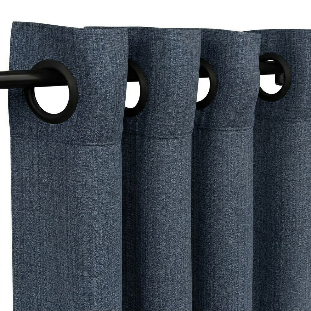Navy Eco-Woven Curtain - view 4