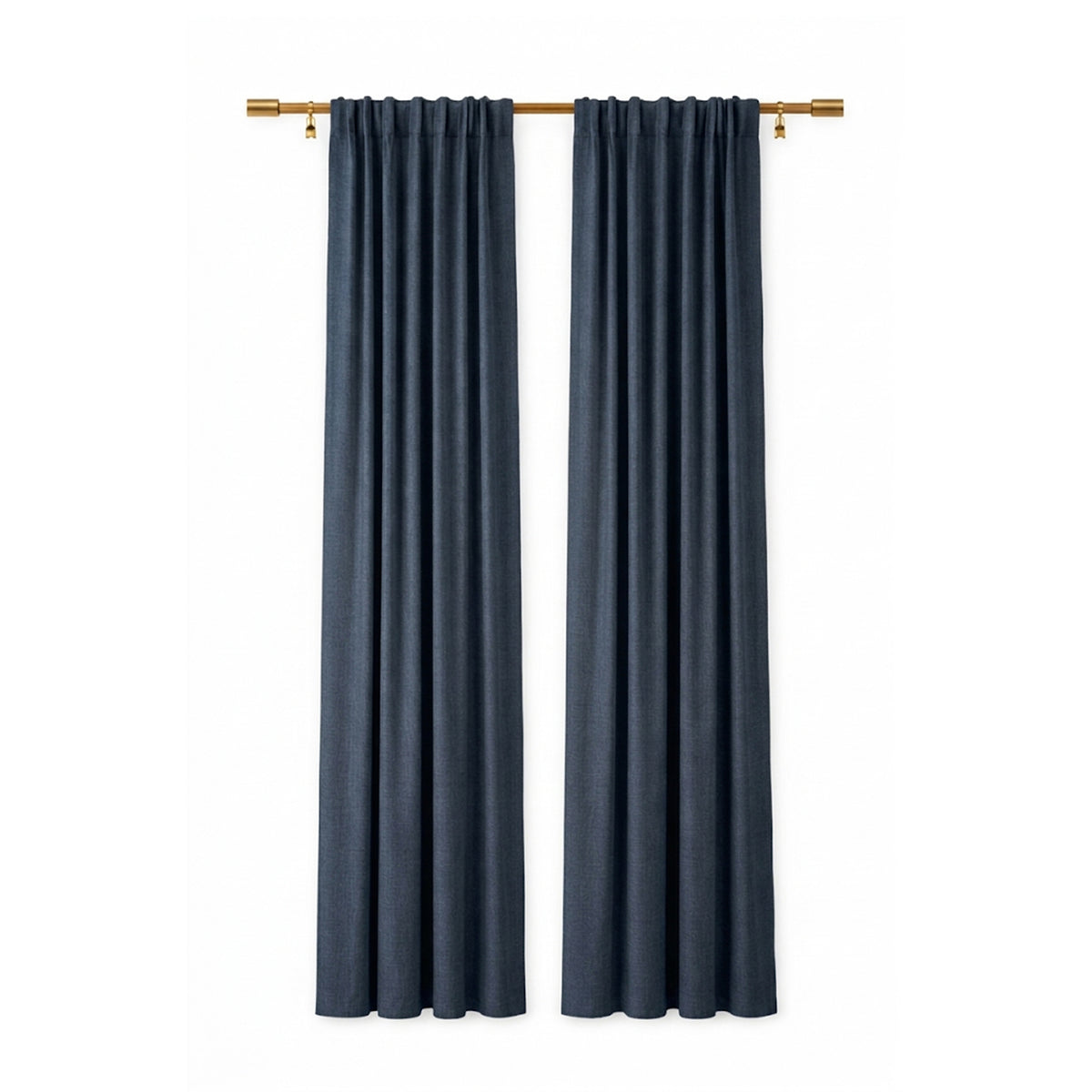 Navy Eco-Woven Curtain - view 2