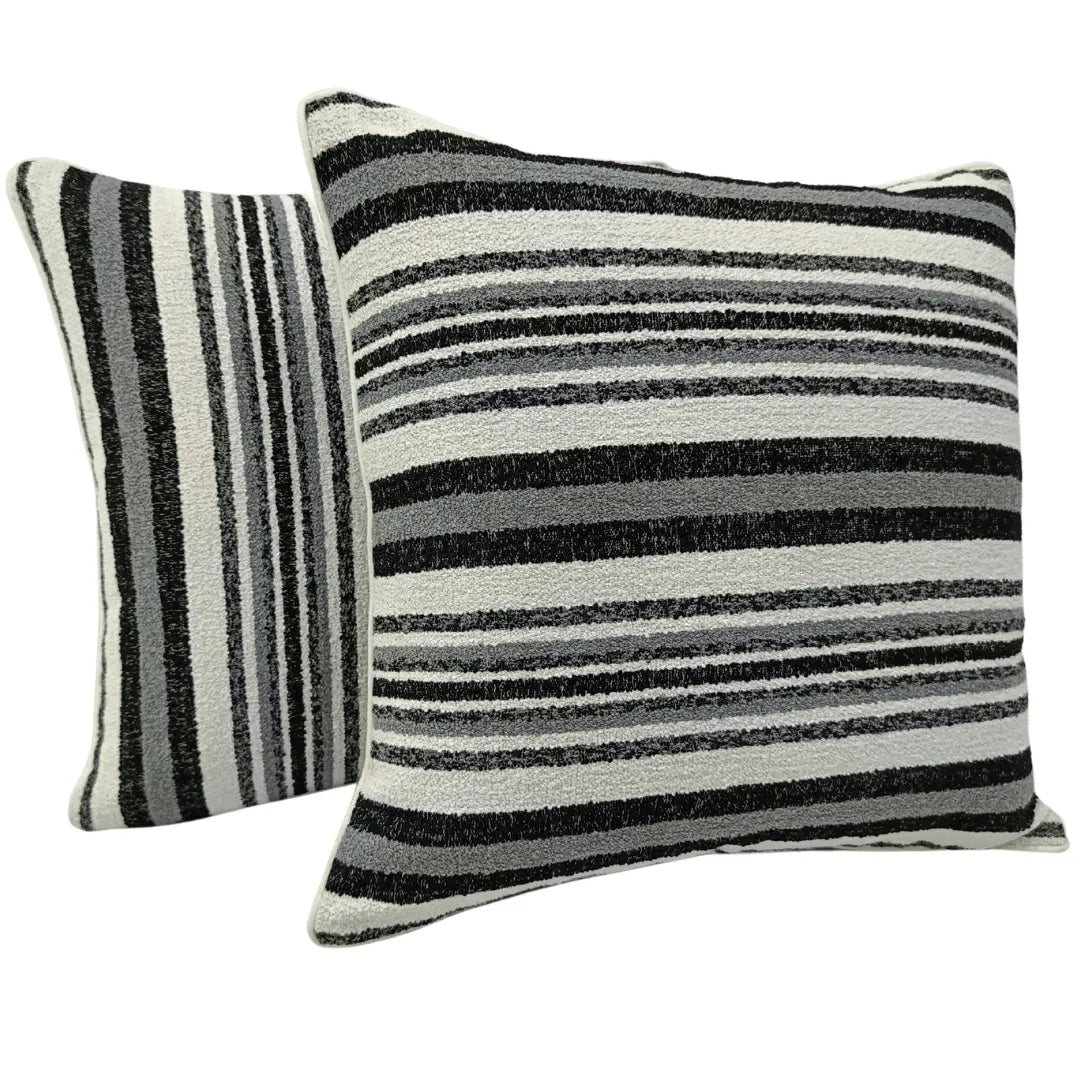Striped Indoor Accent Pillow Covers (20"x20", Set of 2) | ZIPCushions