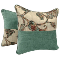 Paisley Patchwork Throw Pillow Covers (16x16, Set of 2)