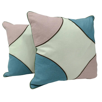 Geometric Accent Pillow Covers (20"x20", Set of 2)