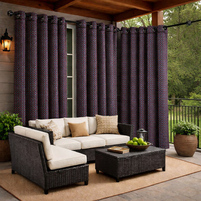 Sunbrella Domino Roulette Curtain - alternate view
