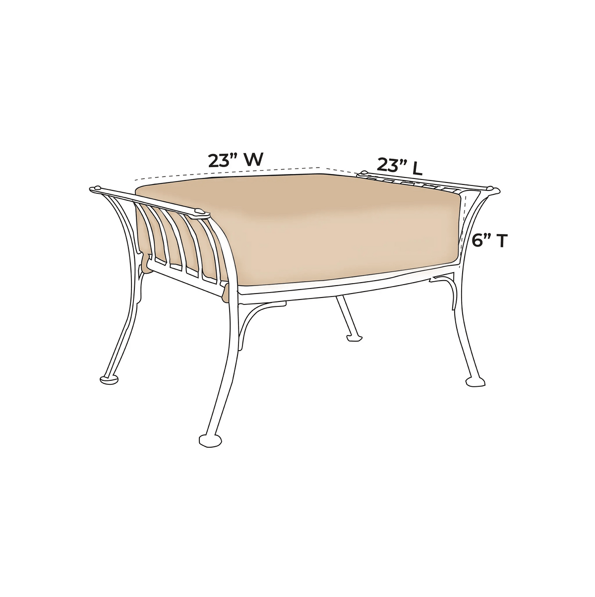 OW Lee Monterra Replacement Urban- Scale Ottoman Cushion |  ZIPCushions