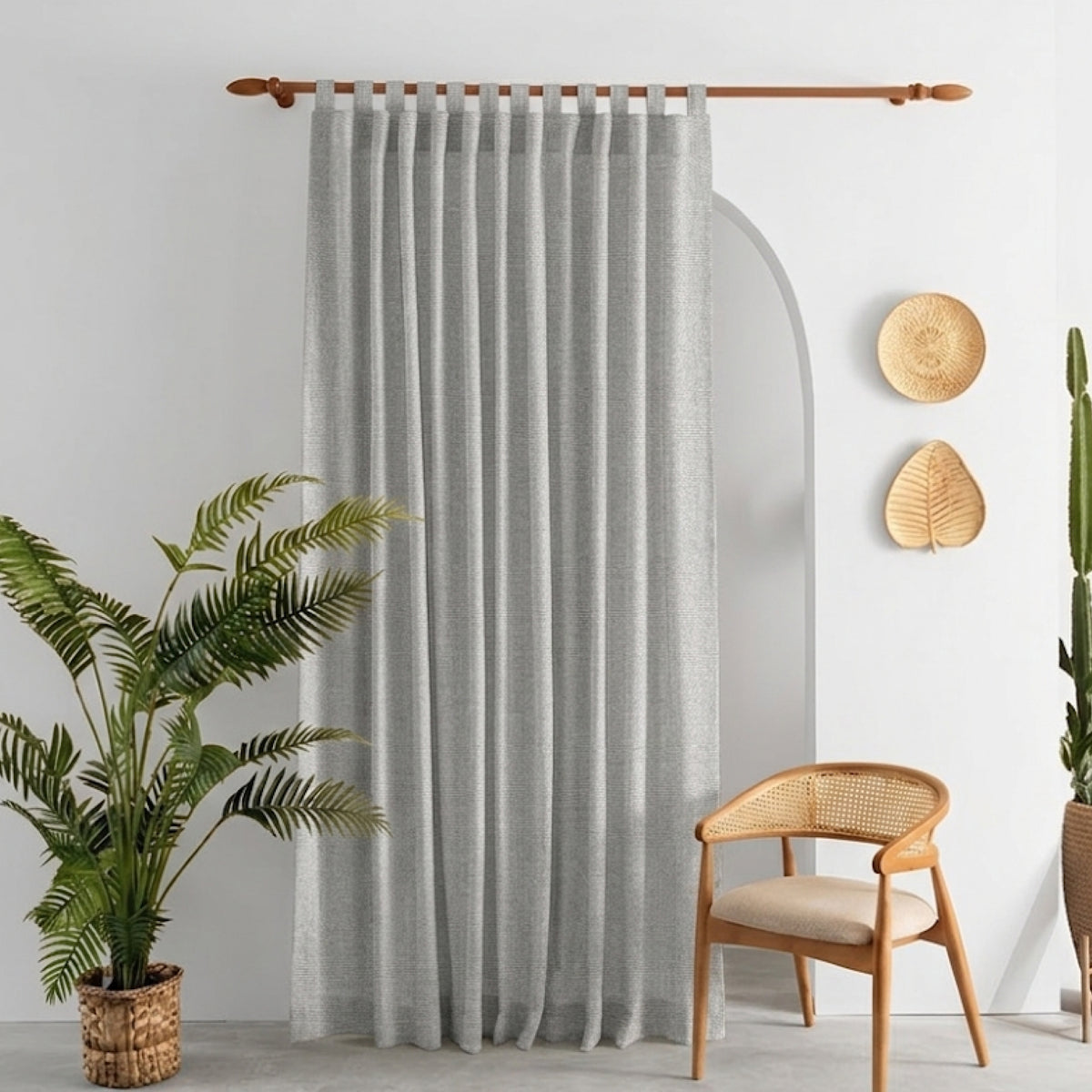 Silver Eco-Woven Curtain