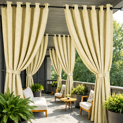 Sunbrella Dupione Sand Curtain - alternate view