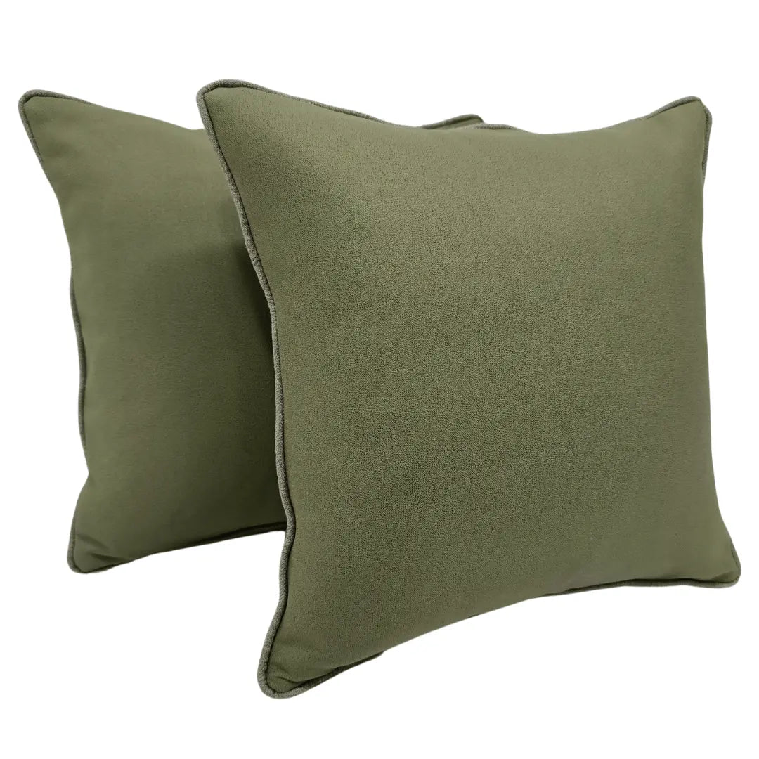 Earthy Green Pillow Covers (16x16, Set of 2) | ZIPCushions