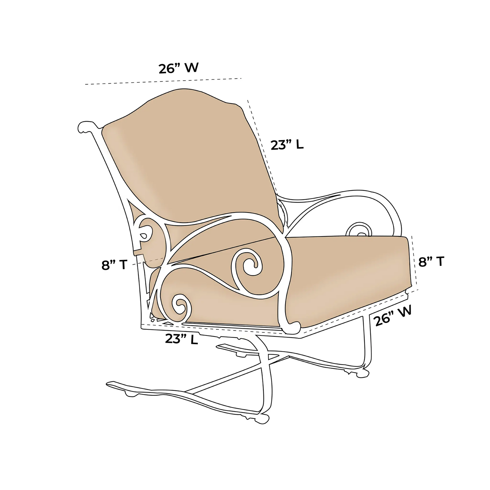 OW Lee Ashbury Spring Lounge Chair Replacement Cushions (Seat and Back) |  ZIPCushions