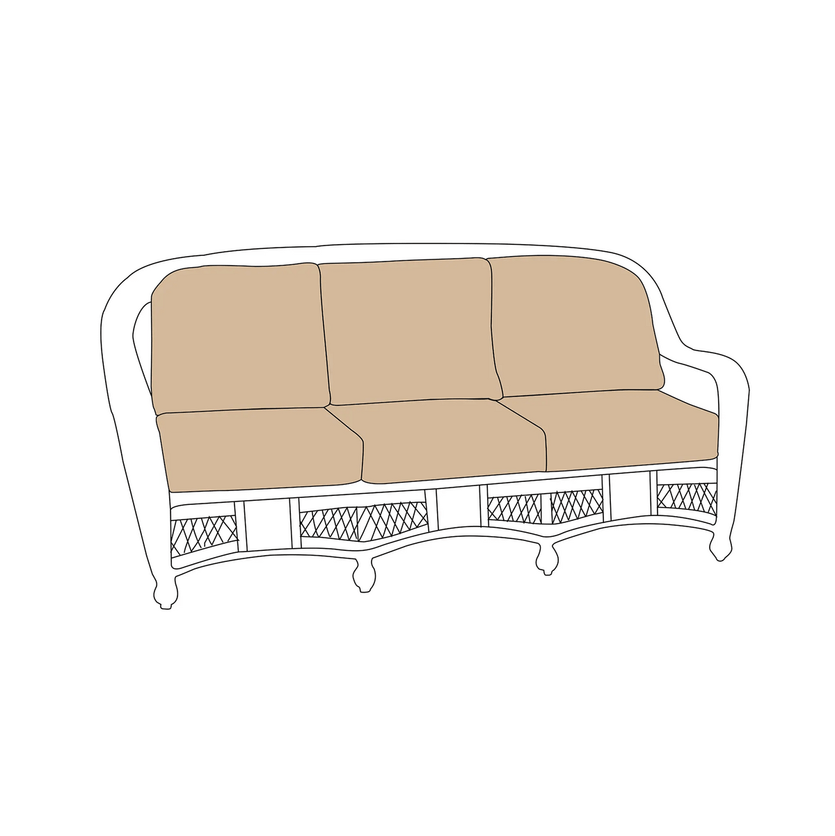 North Cape St. Lucia/Montego Sofa Cushions (6 Cushions) | ZIPCushions