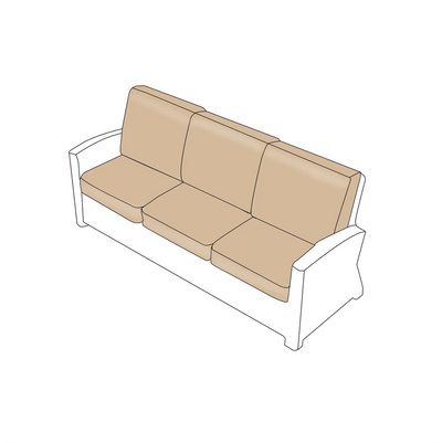 North Cape Wicker Bainbridge Sofa Cushions (6 Cushions)