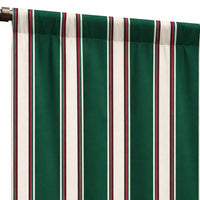 Sunbrella Fancy Stripe Forest Green Curtain