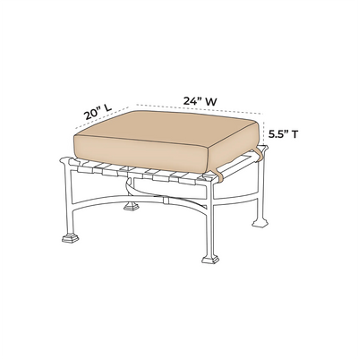 OW Lee Palazzo Ottoman Replacement Cushions