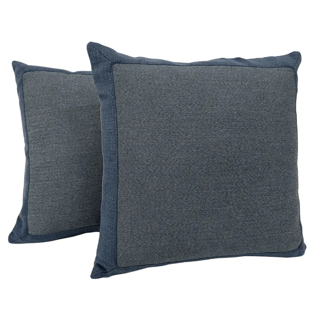 Sunbrella Geometric Blue Pillow Covers (20"x20", Set of 2) | ZIPCushions