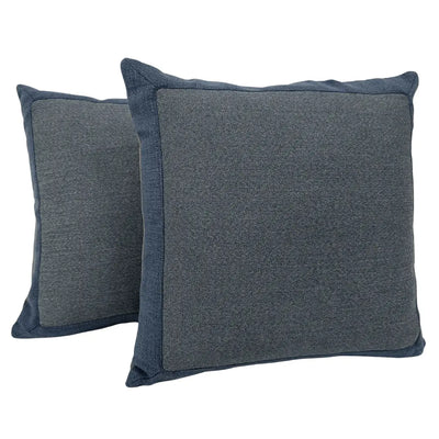 Sunbrella  Geometric Blue Pillow Covers (20"x20", Set of 2)