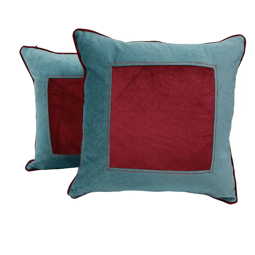 Geometric Accent Pillow Covers with Piping (20"x20", Set of 2) | ZIPCushions