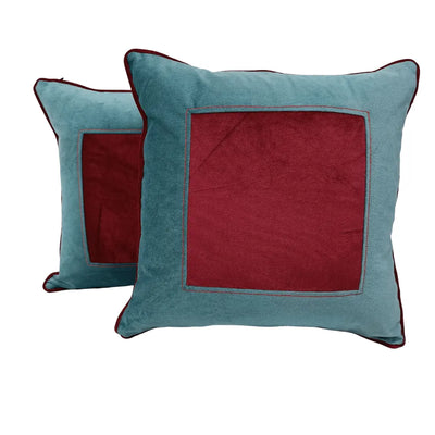 Geometric Accent Pillow Covers with Piping (20"x20", Set of 2)