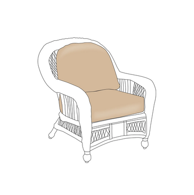 North Cape Wicker St Lucia Chair/Rocker Replacement Cushion Set