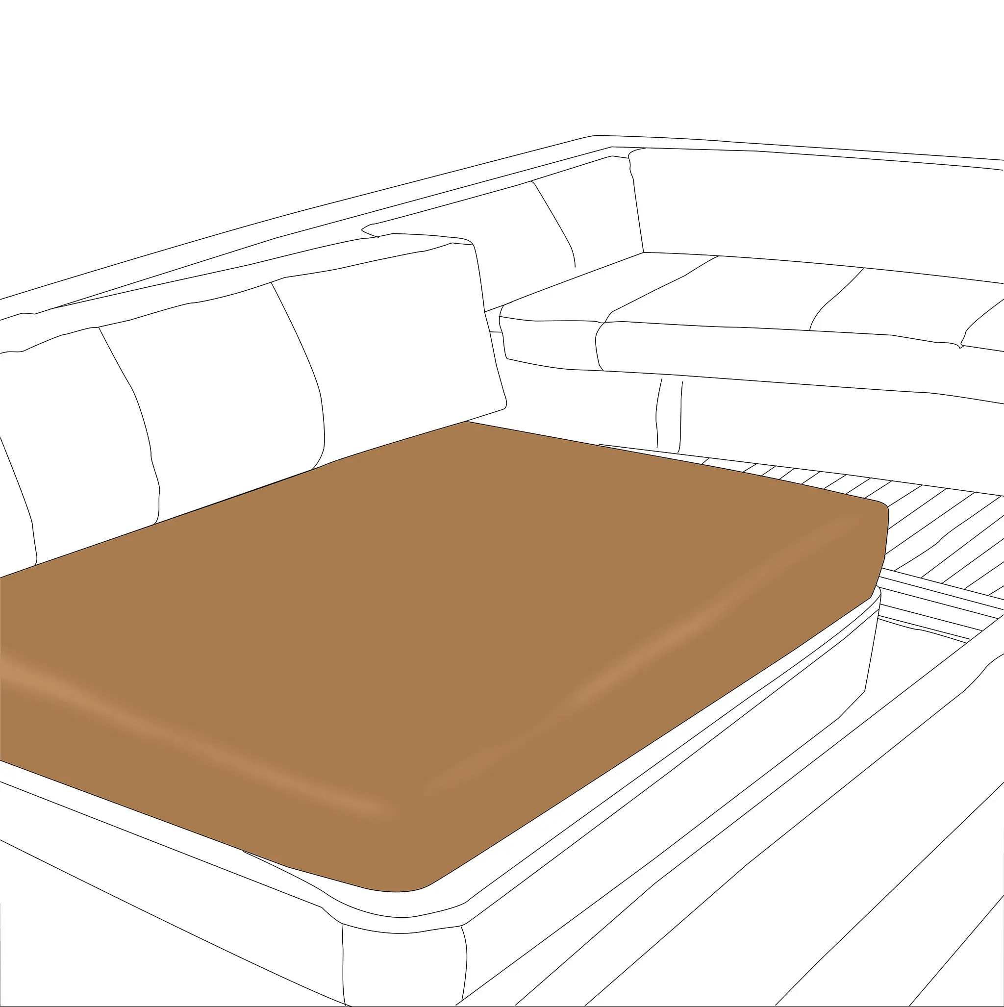 Rectangular Boat Custom-made Rectangle/Square Boat Cushions | ZIPCushions