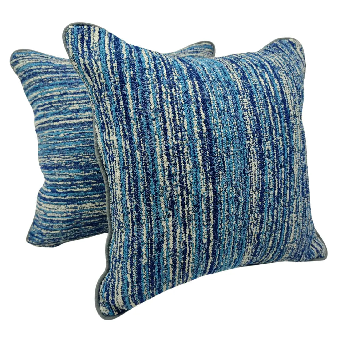 Coastal Blue Pillow Covers for Indoors (16×16, Set of 2) | ZIPCushions