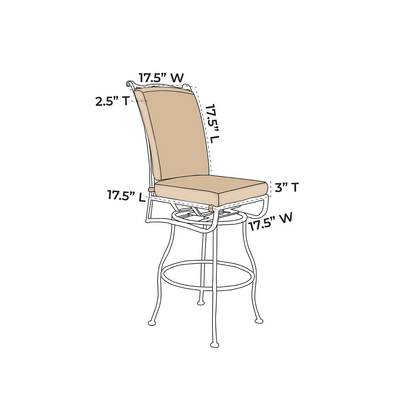 OW Lee San Cristobal Swivel Bar Stool Replacement Cushions