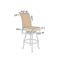 OW Lee San Cristobal Swivel Bar Stool Replacement Cushions