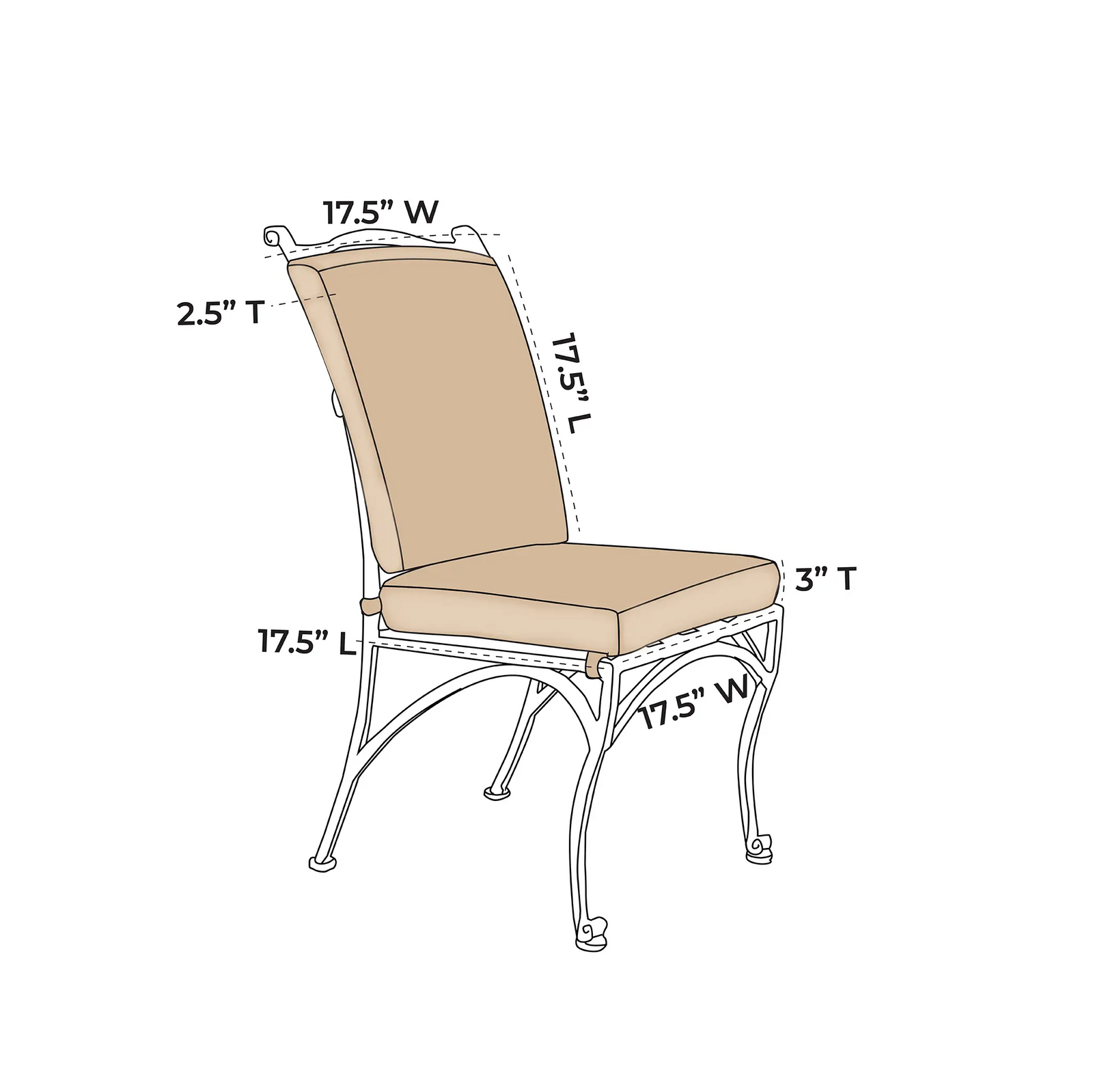 OW Lee San Cristobal Dining Chair Replacement Cushions |  ZIPCushions