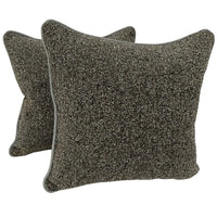 Cozy Textured Pillow Covers with Contrast Piping (16x16, Set of 2)