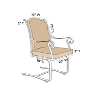 OW Lee San Cristobal Spring Dining Chair Replacement Cushions