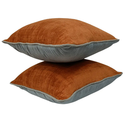 Rich Rust Tones Plush Accent Pillow Covers
