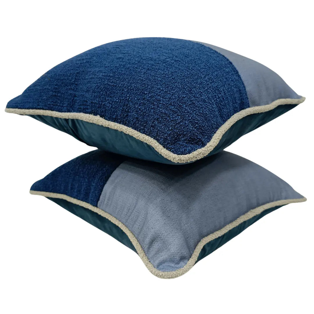 Sophisticated Contrast Blue Toned Pillow Covers | ZIPCushions