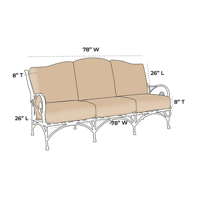 OW Lee Ashbury Sofa Replacement Cushions (3 Seat and 3 Back)