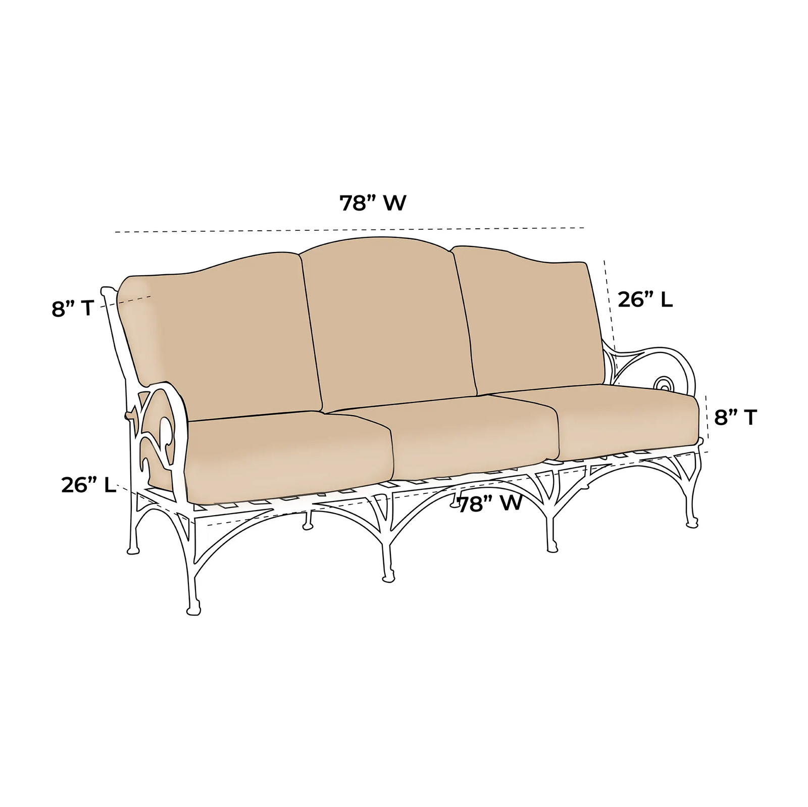 OW Lee Ashbury Sofa Replacement Cushions (3 Seat and 3 Back) |  ZIPCushions